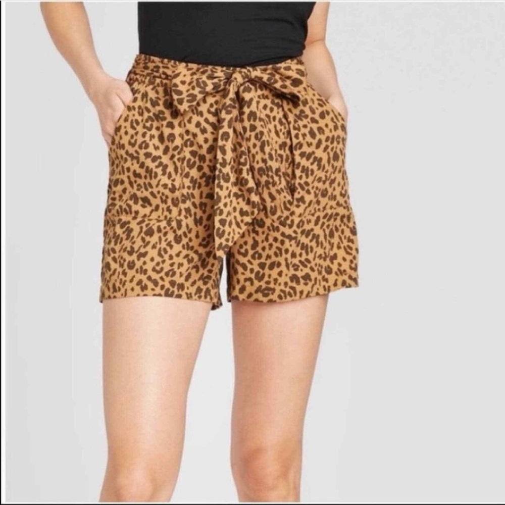 a new day Brown and Black Leopard Print Top